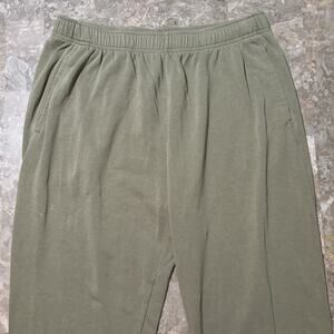 Nike Yoga Sweatpants Men XL Green 29" Lightweight Joggers Tri-Blend THERMA-FIT